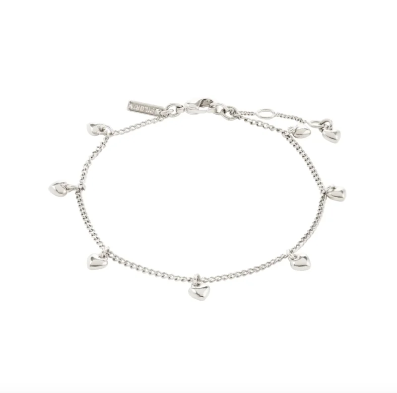 Armband mit Herzen - Versilbert