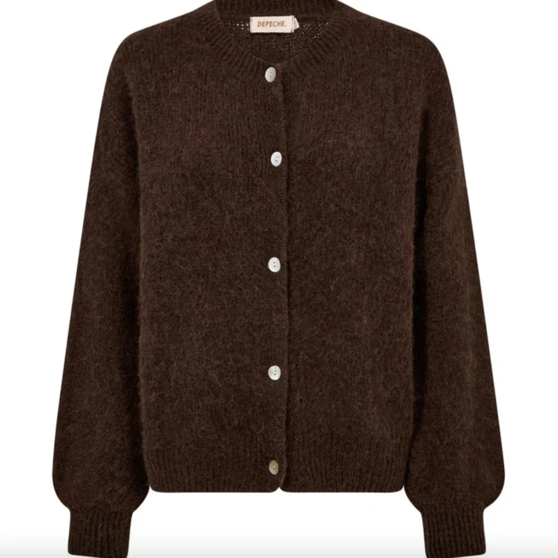 Alpaca Cardigan Depeche - Brown