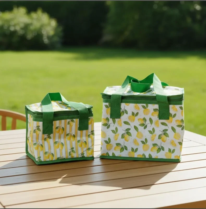 Kühltaschen 2er-Pack mit Zitronenprint
