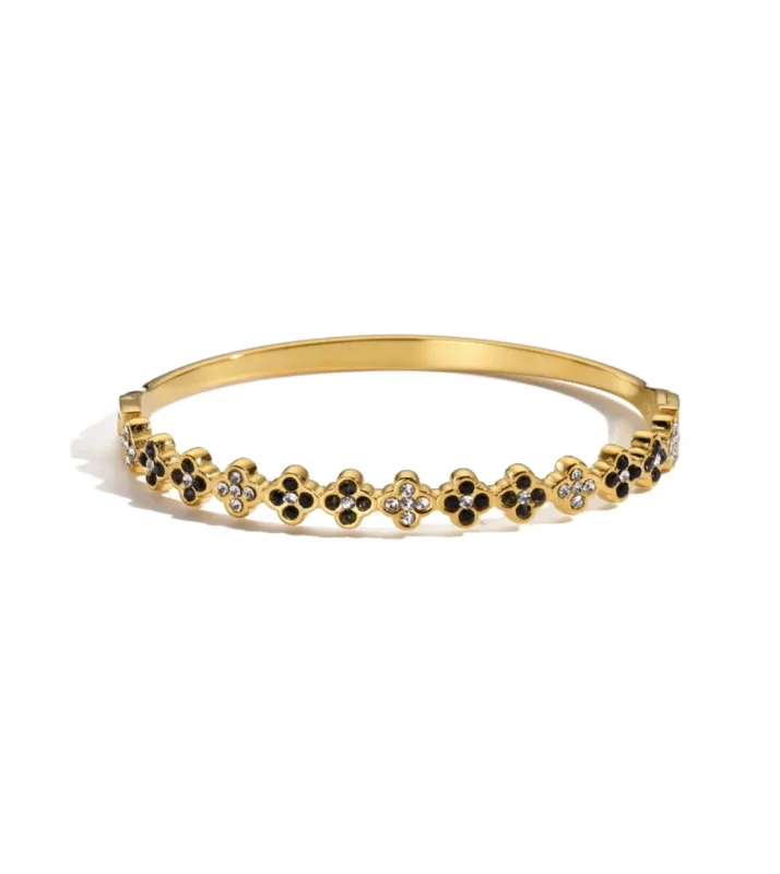 Armband Sarina Black - vergoldet