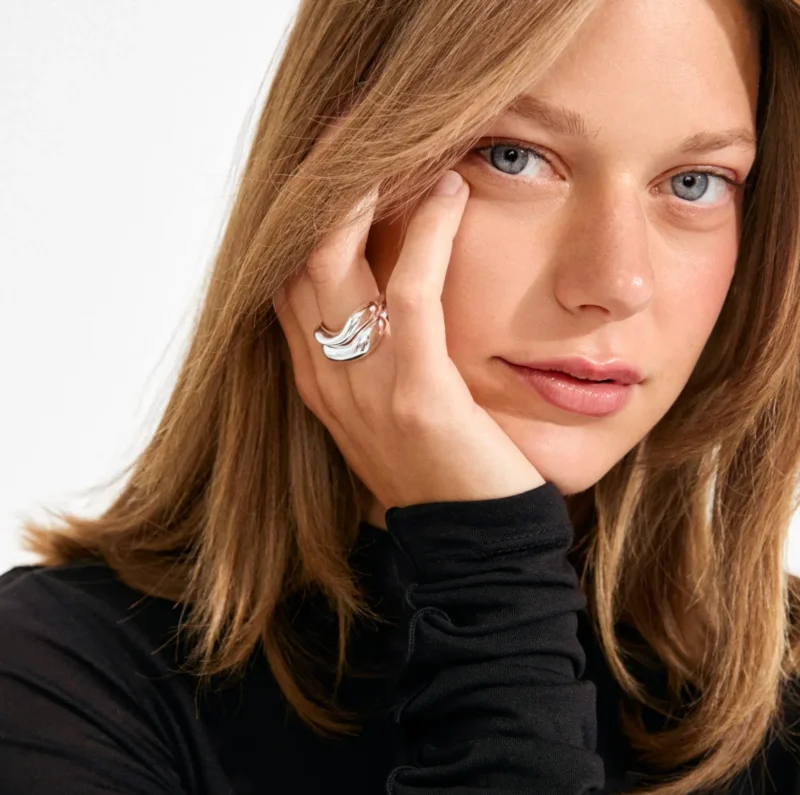 Ring - 2-in-1 Set silberbeschichtet