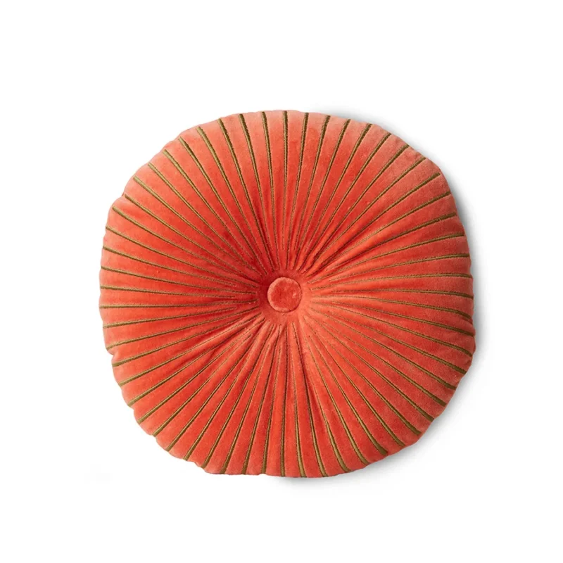 HKliving Round Ripple Kissen – Baumwolle, runde Form