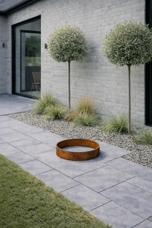 Ring für Spiegelbecken - Ø 33 Corten Rost
