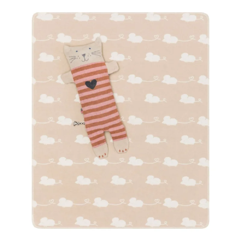 David Fussenegger KIDS Decke-in-der-Puppe-Set Katze 70×90 cm – Wolle