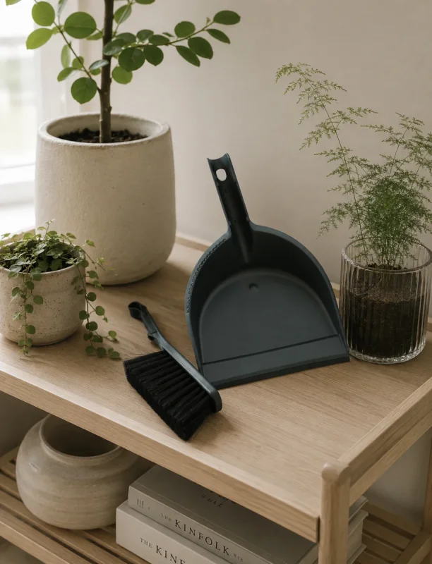 Kehrschaufel mit Besen - Recycling-Kunststoff
