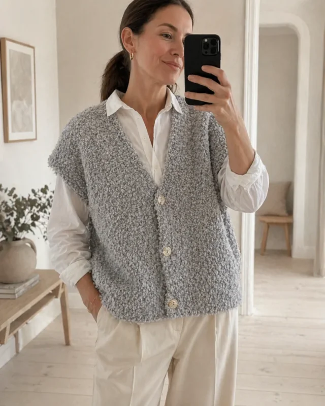 Cardigan mit kurzen Ärmeln - Grau