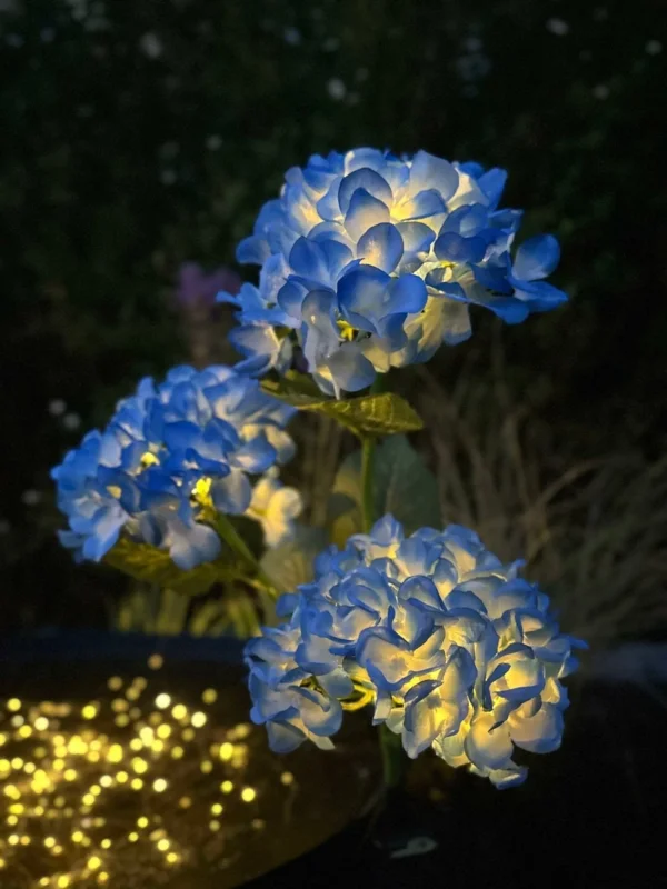 Hortensia med solceller – Blå - VIAMAJA.DK