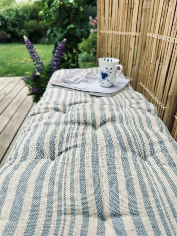 Madrashynde SKAGEN – 45×120 blå/natur - VIAMAJA.DK